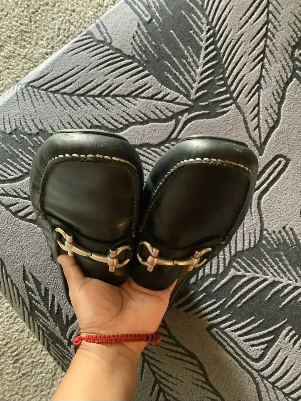 Salvatore Ferragamo Black Leather Bit Loafers